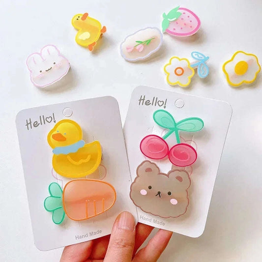 Kawaii Acrylic Hair Pin Clips CLOUDANIMESTUDIO