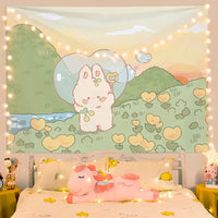 Kawaii Bunny Wall Tapestry