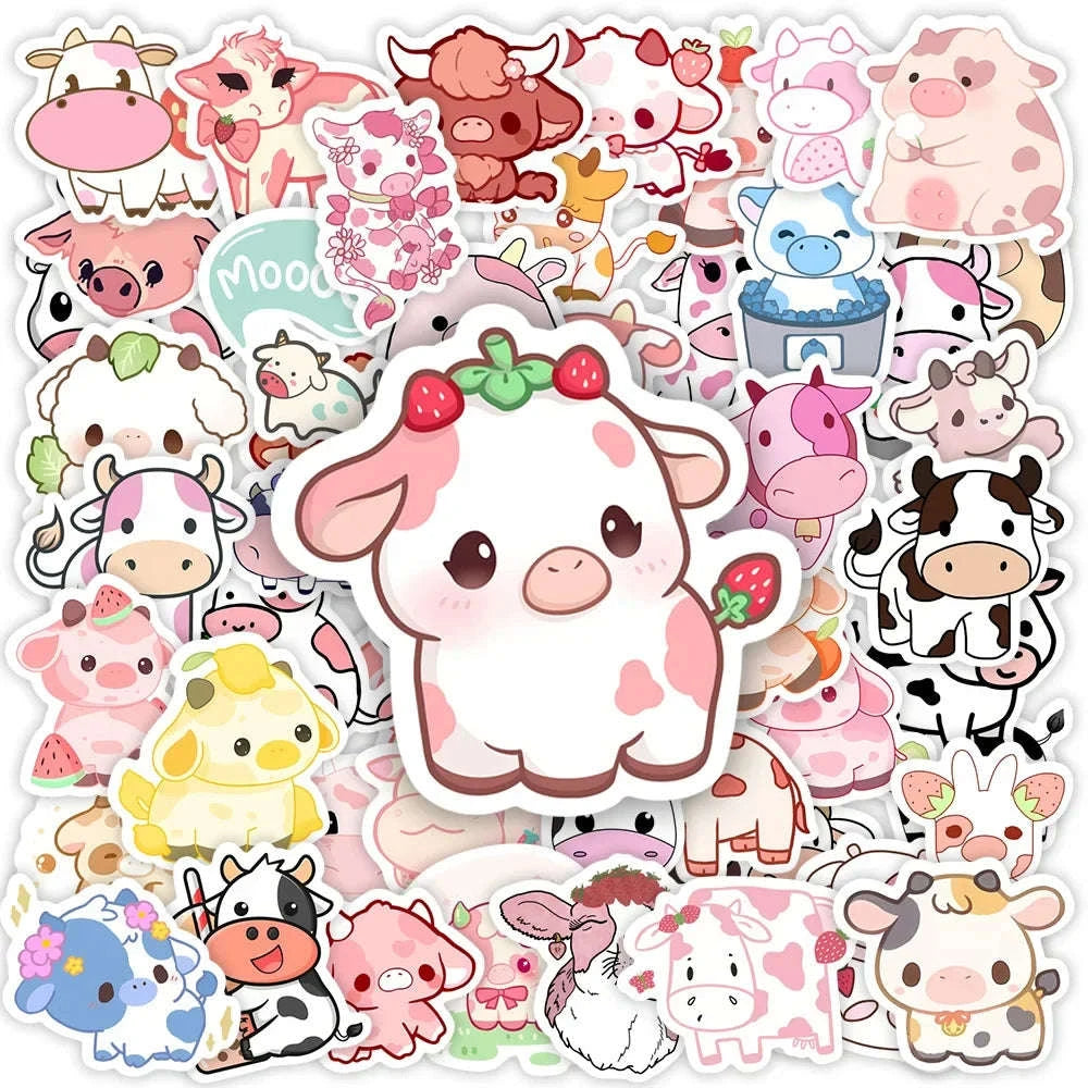 Kawaii Cow Sticker Pack CLOUDANIMESTUDIO