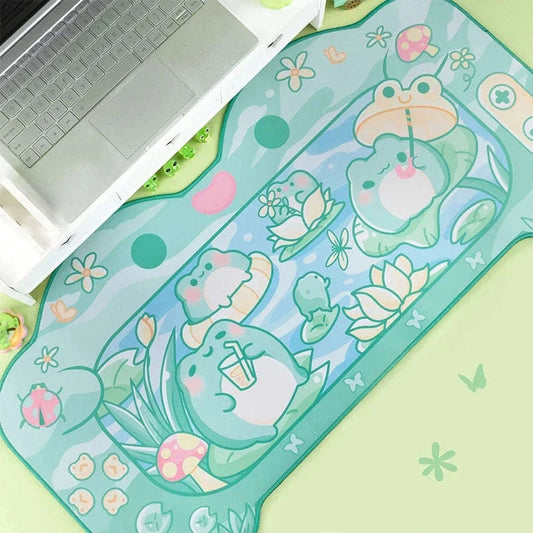 Kawaii Frog Game Desk Pad CLOUDANIMESTUDIO
