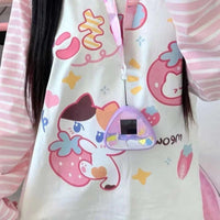 Kawaii Harajuku Strawberry Cat Shirt CLOUDANIMESTUDIO