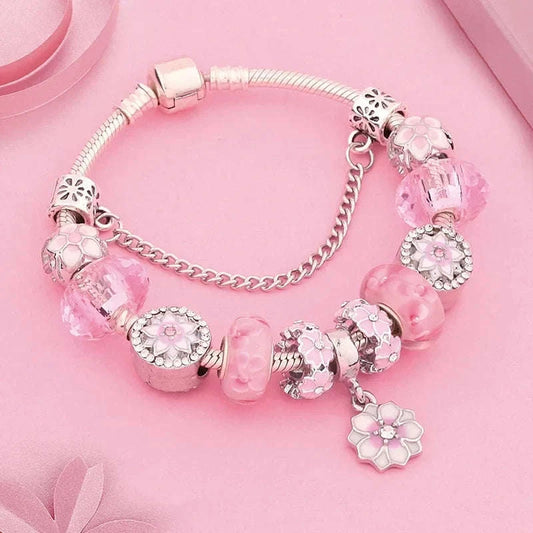 Kawaii Pink Charm Bracelets CLOUDANIMESTUDIO