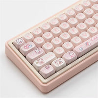 Strawberry Bunny Keyboard Keycaps