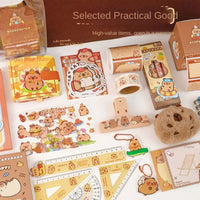 Kawaii Capybara Stationery Set, Abundant Cartoon Cute Birthday Gift for School Students - CloudAnimeStudio