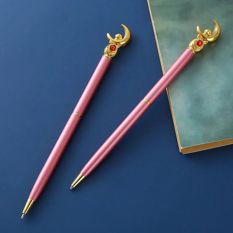 Kawaii Sailor Moon Ballpoint Pen, Black Office Pen Stationery Supplies School Student Gifts - CloudAnimeStudio