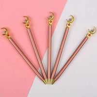 Kawaii Sailor Moon Ballpoint Pen, Black Office Pen Stationery Supplies School Student Gifts - CloudAnimeStudio