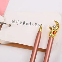 Kawaii Sailor Moon Ballpoint Pen, Black Office Pen Stationery Supplies School Student Gifts - CloudAnimeStudio