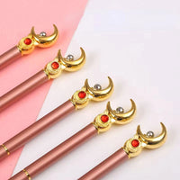 Kawaii Sailor Moon Ballpoint Pen, Black Office Pen Stationery Supplies School Student Gifts - CloudAnimeStudio