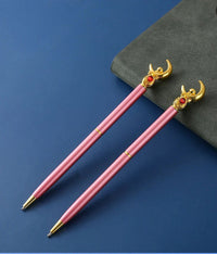 Kawaii Sailor Moon Ballpoint Pen, Black Office Pen Stationery Supplies School Student Gifts - CloudAnimeStudio