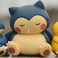 Kawaii Sleeping Snorlax, Gonbe, Psyduck Pokemon Anime Figure Set - CloudAnimeStudio