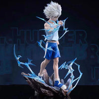 Killua Zoldyck Anime Figure, Lightning Thunder Godspeed Hunter X Hunter HxH Manga Action Figure PVC 23 cm - CloudAnimeStudio