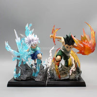 Killua Zoldyck and Gon Freecss Anime Figures, Hunter×Hunter Godspeed x Ja Jan Ken Anime Figurines Collectible Statue Model 18cm - CloudAnimeStudio