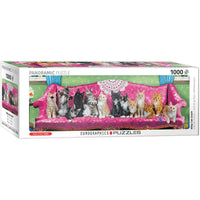 Kitty Cat Couch 1000 Piece Panoramic Jigsaw Puzzle Eurographics