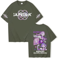 Kpop Demon Hunter Graphic T-shirt Unisex Comfortable Breathable Round Neck Anime Cartoon Design - CLOUDANIMESTUDIO
