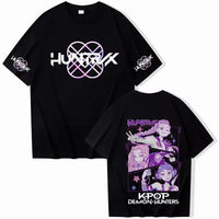 Kpop Demon Hunter Graphic T-shirt Unisex Comfortable Breathable Round Neck Anime Cartoon Design - CLOUDANIMESTUDIO