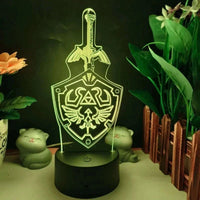 Legend of Zelda Night Lights Anime 3D Led Lamp Link Tears Of The Kingdom Lighting Bedroom Decoration - CLOUDANIMESTUDIO