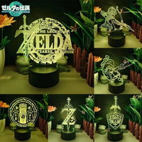Legend of Zelda Night Lights Anime 3D Led Lamp Link Tears Of The Kingdom Lighting Bedroom Decoration - CLOUDANIMESTUDIO