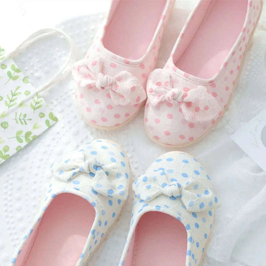 Lovely Polka Dot Slipper Shoes CLOUDANIMESTUDIO