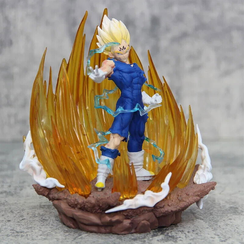 Majin Vegeta LED Figure, Dragon Ball Z Super Saiyan Figurine, Anime Gifts 6 in - CloudAnimeStudio