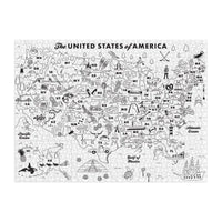 Maptote USA Color-In 1000 Piece Jigsaw Puzzle Galison