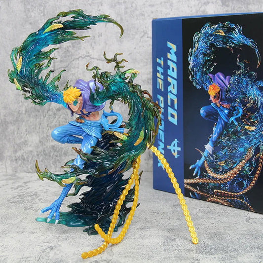 Marco the Phoenix Anime Figurine, One Piece Figures Action Toys Flying Marco PVC 33 cm - CloudAnimeStudio