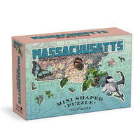 Massachusetts 100 Piece Mini Shaped Jigsaw Puzzle Galison