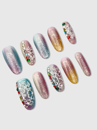 Mermaid Tail press on nails