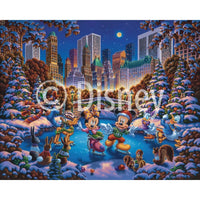 Mickey & Friends Skating in Central Park 500 Piece Jigsaw Puzzle Disney x Dowdle