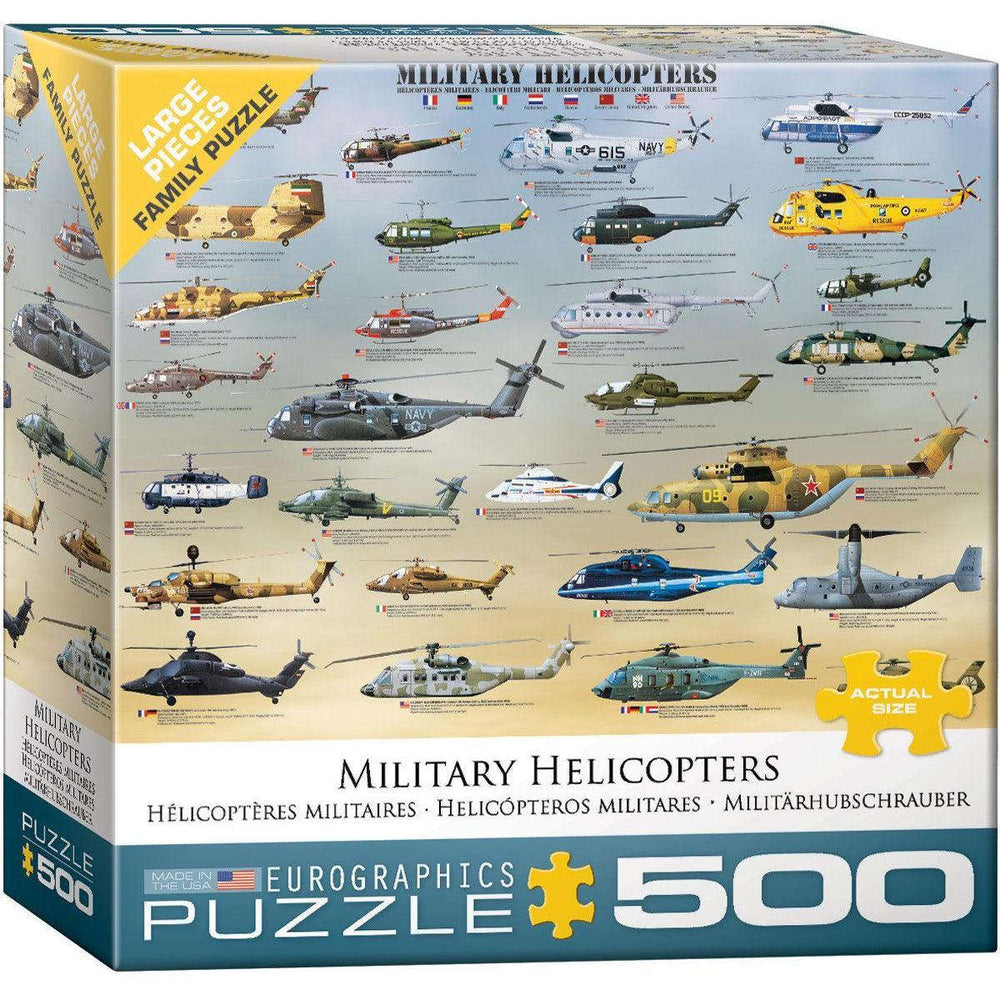 Military Helicopters 500 Piece Jigsaw Puzzle Eurographics CLOUDANIMESTUDIO