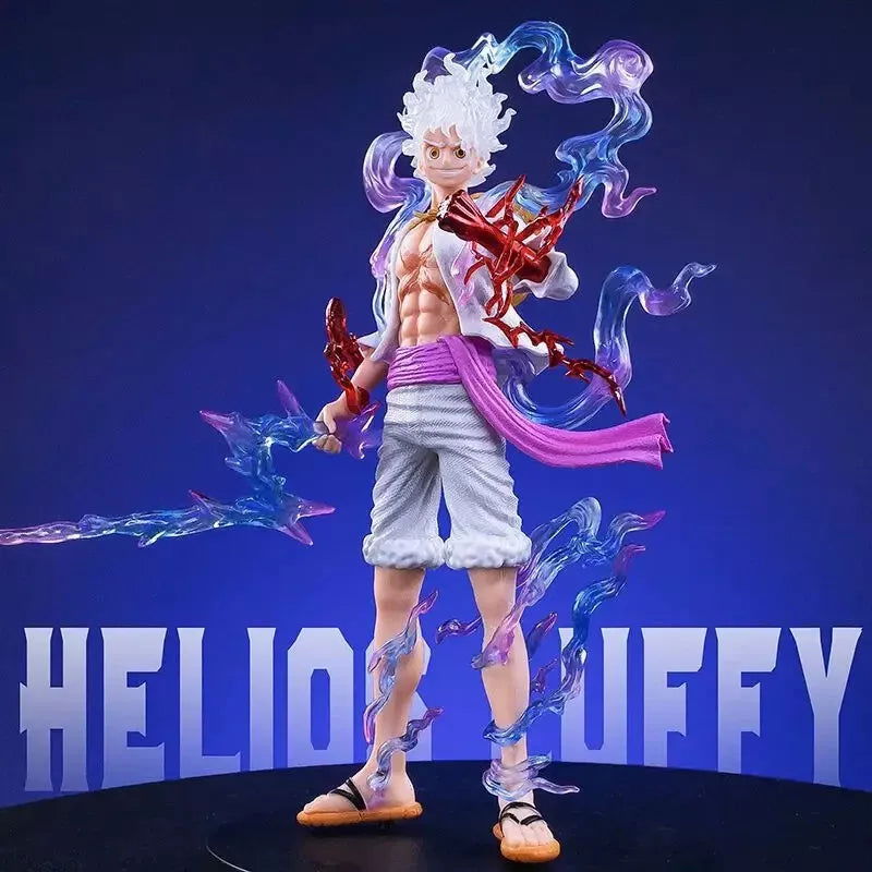 Monkey D. Luffy Figure, Gear Five Nika Sun God One Piece Figurines PVC Statues 8 in - CloudAnimeStudio