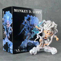 Monkey D. Luffy One Piece Chibi Figurines, Gear 5 Nika Sun God Kawaii Anime Figure - CloudAnimeStudio