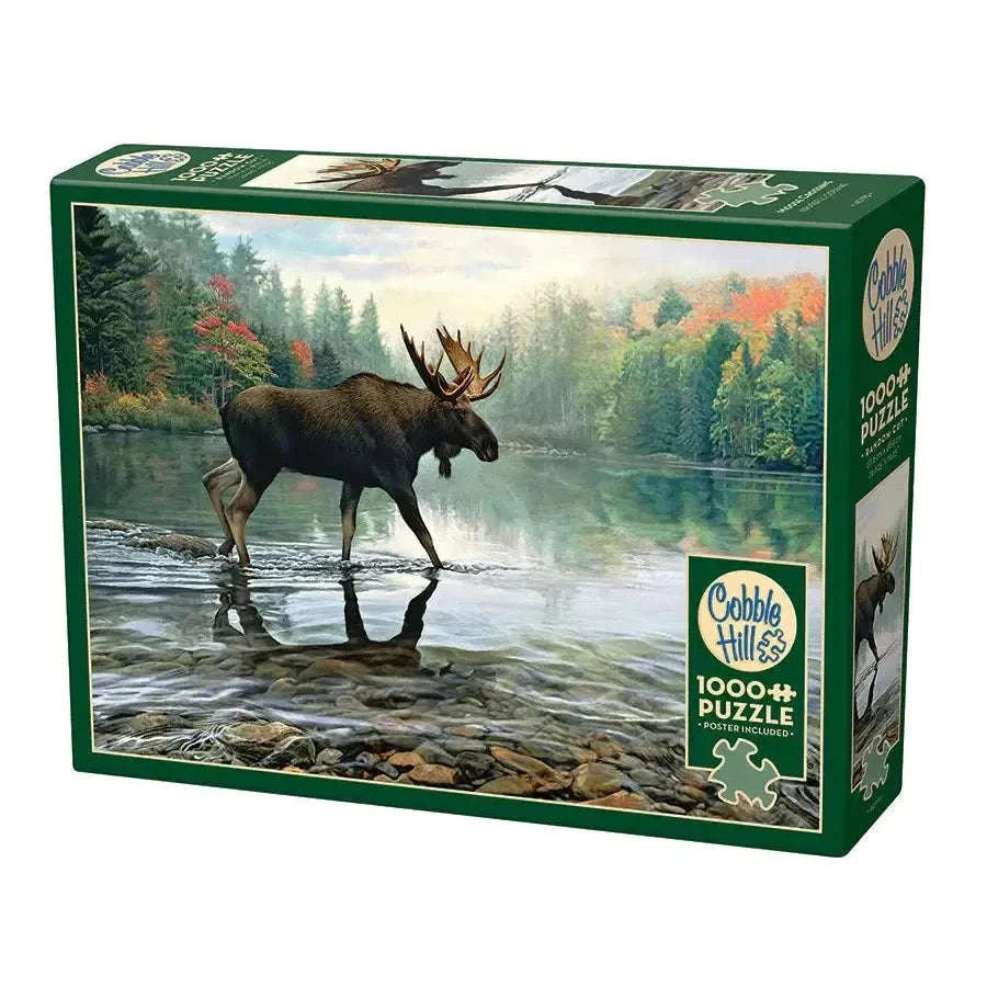 Moose Crossing 1000 Piece Jigsaw Puzzle Cobble Hill CLOUDANIMESTUDIO