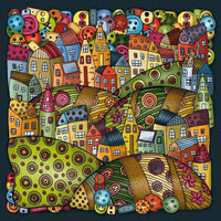 Mountain Village 210 Piece Jigsaw Puzzle with Display Frame Curiosi CLOUDANIMESTUDIO