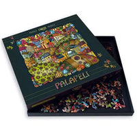 Mountain Village 210 Piece Jigsaw Puzzle with Display Frame Curiosi CLOUDANIMESTUDIO