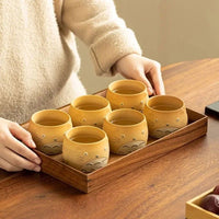 My Neighbor Totoro Ceramic Teapot Teacups Set, Anime Studio Ghibli Cute Cat Rough Pottery Cooking Teapot Tea Table Accessories - CloudAnimeStudio