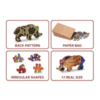 Mystic Lion 250 Piece Wood Jigsaw Puzzle Wooden City