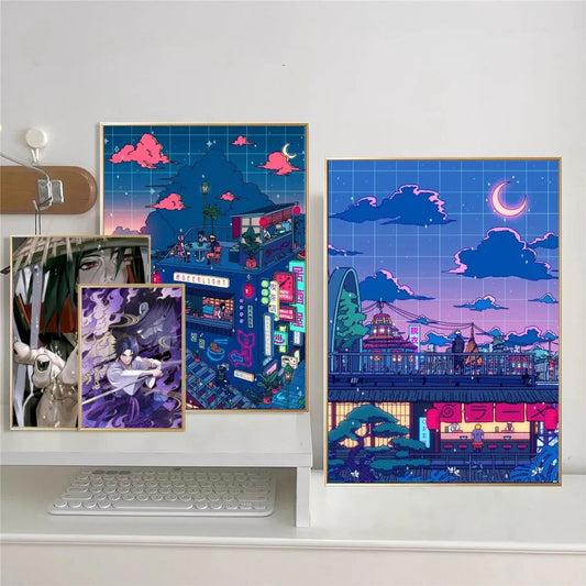 NARUTO SHIPPUDEN Movie Sticky Posters, Whitepaper Sticker DIY Room Bar Cafe Posters Wall Stickers Wall Art - CloudAnimeStudio