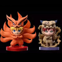 NARUTO Shippuden Chibi Figurines, Uzumaki Naruto and Gaara Tail Beast Form Action Figures Naruto Sandstorm Kawaii Cute Statues PVC Collection Toys 15cm - CloudAnimeStudio