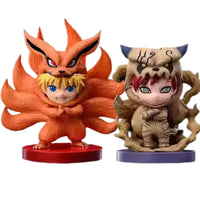 NARUTO Shippuden Chibi Figurines, Uzumaki Naruto and Gaara Tail Beast Form Action Figures Naruto Sandstorm Kawaii Cute Statues PVC Collection Toys 15cm - CloudAnimeStudio