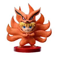 NARUTO Shippuden Chibi Figurines, Uzumaki Naruto and Gaara Tail Beast Form Action Figures Naruto Sandstorm Kawaii Cute Statues PVC Collection Toys 15cm - CloudAnimeStudio