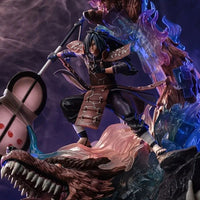 NARUTO Shippuden Figurines, Madara Uchiha and Kurama Anime Figure, Nine Tails Kyuubi Vs Battle Susanoo 40 cm - CloudAnimeStudio