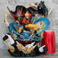NARUTO UZUMAKI vs KAKUZU LED Anime Figurines, Naruto Shippuden Akatsuki vs Sage Mode Rasenshuriken 28 CM - CloudAnimeStudio