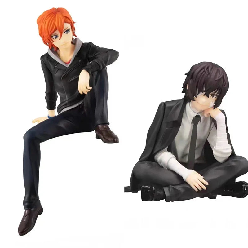 Nakahara Chuuya and Dazai Osamu Anime Figurine, Bungo Stray Dogs Action Figures PVC Statue 13 CM - CloudAnimeStudio
