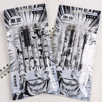 Naruto 6 PCS Set Gel Pen, Anime 0.5 Black Ink Signature Pen School Writing And Office Supplies Stationery Gift - CloudAnimeStudio