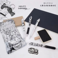 Naruto 6 PCS Set Gel Pen, Anime 0.5 Black Ink Signature Pen School Writing And Office Supplies Stationery Gift - CloudAnimeStudio