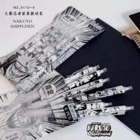 Naruto 6 PCS Set Gel Pen, Anime 0.5 Black Ink Signature Pen School Writing And Office Supplies Stationery Gift - CloudAnimeStudio