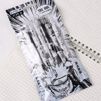 Naruto 6 PCS Set Gel Pen, Anime 0.5 Black Ink Signature Pen School Writing And Office Supplies Stationery Gift - CloudAnimeStudio