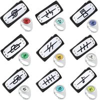 Naruto Shippuden Akatsuki Rings And Headbands Anime Cosplay Ring Accessories - CLOUDANIMESTUDIO