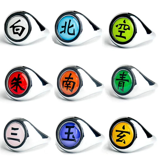 Naruto Shippuden Akatsuki Rings And Headbands Anime Cosplay Ring Accessories - CLOUDANIMESTUDIO