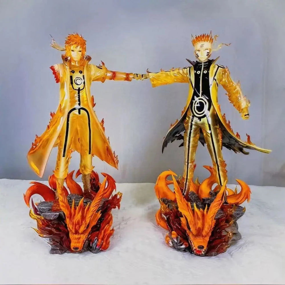Naruto Shippuden Anime Figurines Uzumaki Naruto Namikaze Minato Action Figures PVC Statue 32 CM - CLOUDANIMESTUDIO